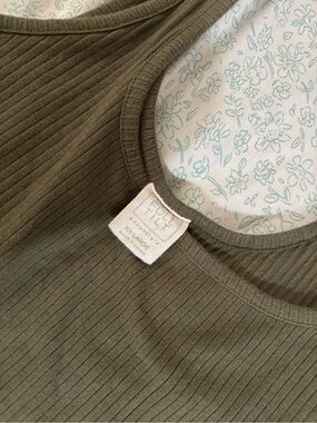 Full Tilt Olive Green Ribbed Tank